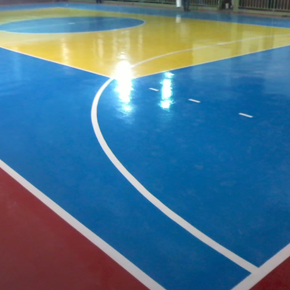 Pintura de quadras poliesportivas